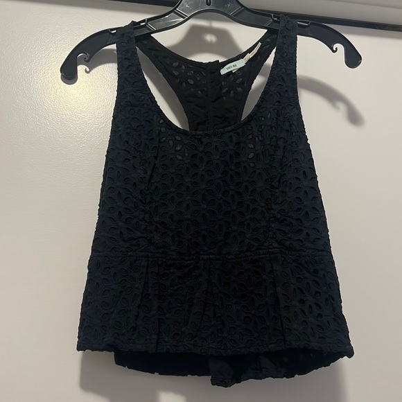 Urban Outfitters - black racer back w/ side zip flowy tank top - Picture 1 of 7